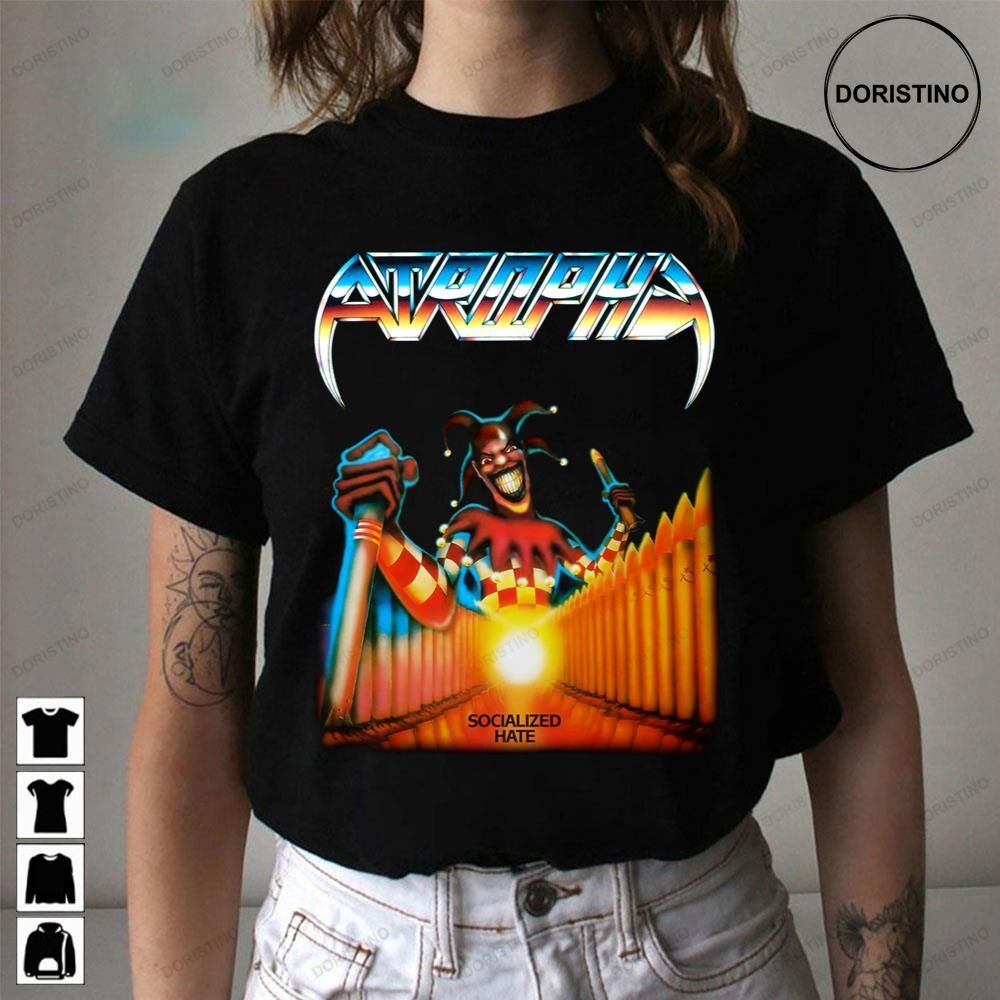 Socialized Hate Y Atrophy Old School Thrash Metal Limited Edition T-shirts